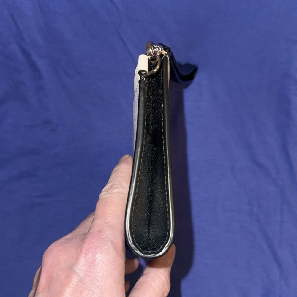 kate spade Black, White and Gray double zip Wristlet